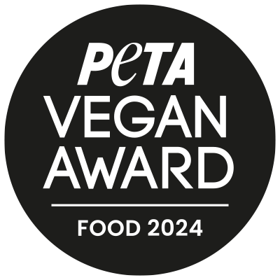 Peta Vegan award food 2024 - label
